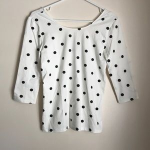Forever 21 polka dot 1/4 sleeve